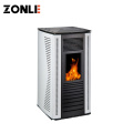 Cast Iron Portable Black Heating Pellet Stove With Radiator, Indoor Wood Pellet Stove